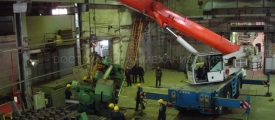 Монтаж оборудования на Копейском машиностроительном заводе